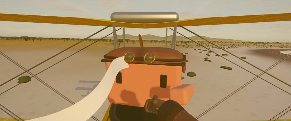 No.58 Out of Africa (1985) in OPUSCAR 98, 3D Biplane over the Rift Valley