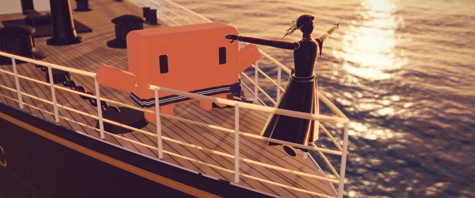 No.70 Titanic (1997) in OPUSCAR 98, Blueprint Developing into 3D Sunset