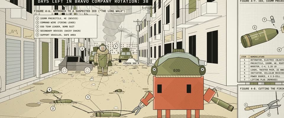No.82 The Hurt Locker (2009) in OPUSCAR 98, EOD Technical Manual Line Art