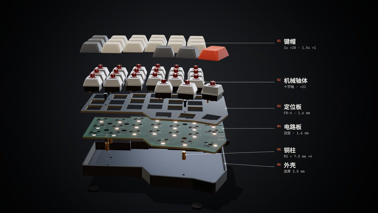 Exploded Teardown — 21 Keys, Opened